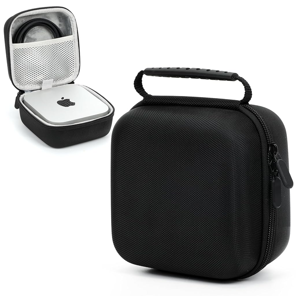 ZORBES® Compatible with Mac mini M4, Carring Case Bag Travel Storage Case for Mini M4 Desktop Computer, EVA Hard Shell Waterproof Carrying Case with Handle, 16x16x9.5cm, Black ZORBES® Compatible with Mac mini M4, Carring Case Bag Travel Storage Case for Mini M4 Desktop Computer, EVA Hard Shell Waterproof Carrying Case with Handle, 16x16x9.5cm, Black